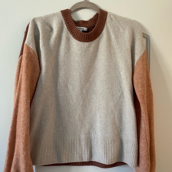 Color block wool Madewell sweater - Picture 1 of 2